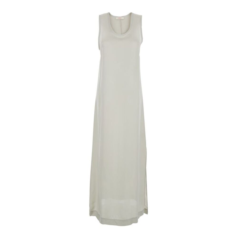 Jucca Women White Long Dress With U-Neck And Back Closure In Viscose Blend Woman